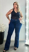 Calça Feminina Plus Size Jeans Flare