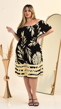 Vestido Feminino Plus Size Ciganinha Ombro a Ombro na internet