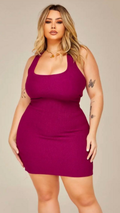 Vestido Feminino Plus Size C/ Pedraria nas Costas