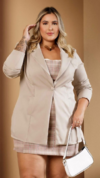 Blazer Feminino Plus Size Alfaiataria Barbie