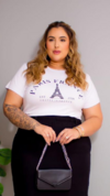 T-shirt Feminina Plus Size Paris