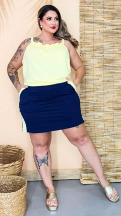 Conjunto Feminino Plus Size Bicolor Andressa na internet