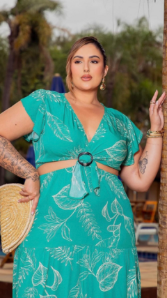 Vestido Midi Feminino Plus Size Paradise - Clau Amorim Store