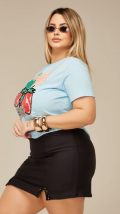 T-shirt Feminina Plus Size Summer Time na internet