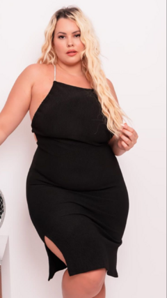 Vestido Feminino Plus Size Frente Única C/ Alça Bordada na internet