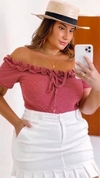 Body Feminino Plus Size Listrado