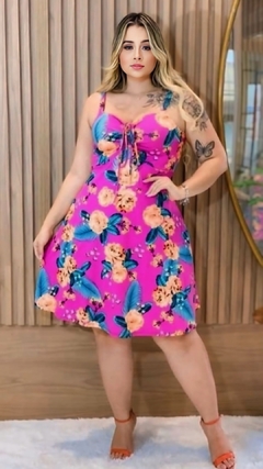 Vestido Feminino Plus Size Floral Vitória