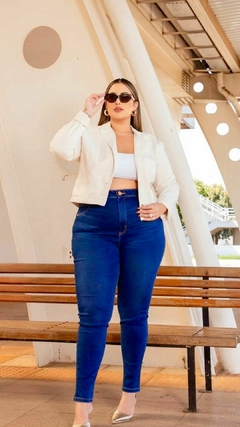 Calça Feminina Plus Size Jeans Cigarrete Mali