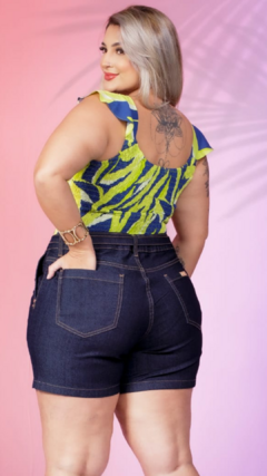 Shorts Feminino Plus Size Jeans Dóris C/ Cinto - comprar online