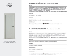 Puerta interior Linea 2006 Modelo CAE - comprar online