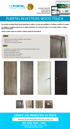 Puertas revestidas Wood Touch - comprar online