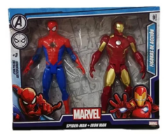 MARVEL PACK FIGURAS X 2 9" SPIDERMAN - IRON MAN