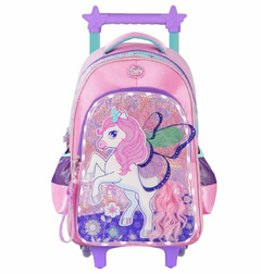 MOCHILA CARRO 18" UNICORN WINGS LED