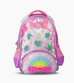 MOCHILA ESPALDA 18" RAINBOW POP IT LED