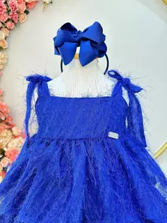 Vestido Casual Azul Royal na internet