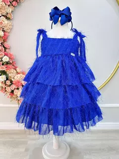 Vestido Casual Azul Royal -  Claraju Importados