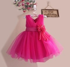 Vestido Flor Princesa - Rosa Pink - comprar online