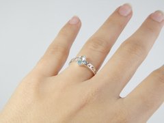 Anillo Cubic semilla celeste - comprar online