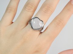 Anillo Corazón de cuarzo rosa - comprar online