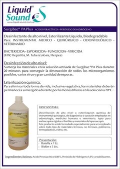 Desinfectante Surgibac PA Plus - Acido peracético + Peróxido de Hidrógeno. Bidón x 5 Lts - comprar online
