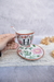 SET: Taza Desayuno + Plato Tsuji 15,6cm - DISEÑO FLORES