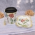 SET COFFEE - Vaso termico + Plato - DISEÑO FLORES