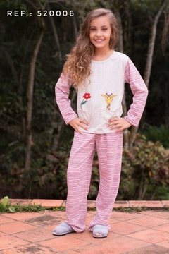 520006 - Pijama Flor e Girafa