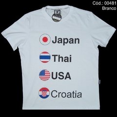 Camisa Japão USA Tailandia Croácia