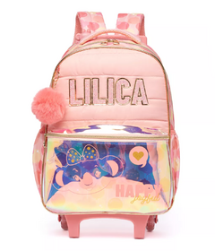 Mochila de Rodinhas com Alças Lilica Ripilica Happy Days - Pacific