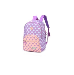 Mochila de Costas UP4YOU Roxo com Bolinhas Azul - Luxcel 2024