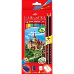 Lápis De Cor Sextavado Ecolápis 12 Cores - Faber-Castell