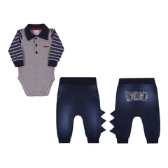 CONJUNTO BABY BABY MEIA ESTACAO MASCULINO MESCLA 11693