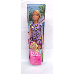 Boneca Barbie Fashion Loira Vestido Roxo - Mattel Ghw49