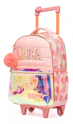 Mochila de Rodinhas com Alças Lilica Ripilica Happy Days - Pacific - DecorToys Presentes & Brinquedos