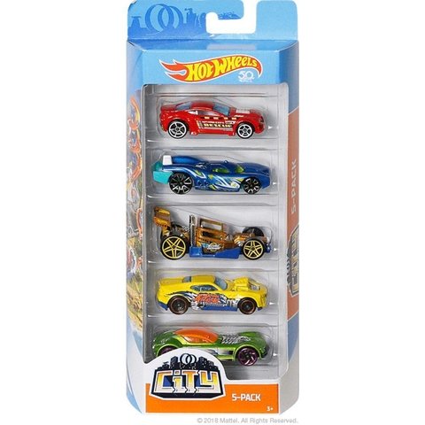 Carrinho Hot Wheels Caixa Com 5 Pack Original Mattel