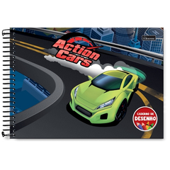 Caderno Desenho Action Cars 96 folhas - comprar online