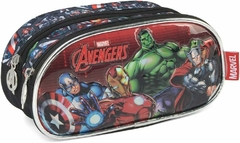 Estojo Tecido The Avengers 2 Zíperes Preto - Luxcel - comprar online