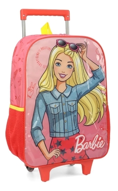 Mochila com Rodinhas Barbie Vermelha - Luxcel - comprar online
