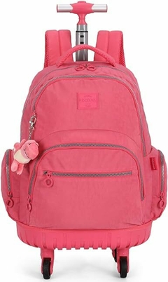 Mochila 4 Rodinhas Giro 360° Notebook UP4YOU Salmão - Luxcel 2024