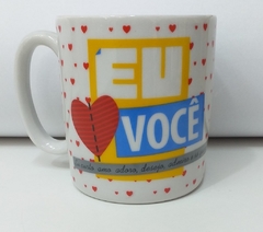 caneca porcelana Eu Amo Você