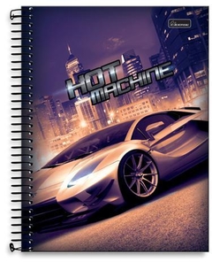 Caderno Espiral Hot Machine 96 folhas