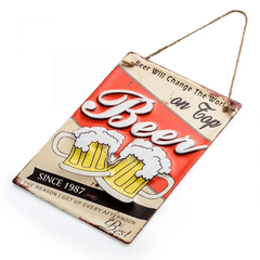 PLACA BEER ON TOP - comprar online