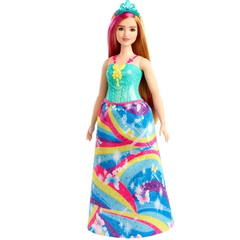Boneca Barbie - Barbie Dreamtopia - Princesa Loira - Vestido Arco-Íris - Mattel sku 16868