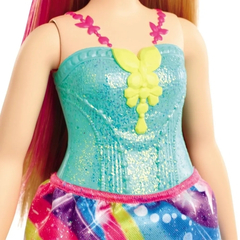 Boneca Barbie - Barbie Dreamtopia - Princesa Loira - Vestido Arco-Íris - Mattel sku 16868 - DecorToys Presentes & Brinquedos