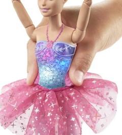 Boneca Barbie Bailarina Luzes Brilhantes Rosa - Mattel - DecorToys Presentes & Brinquedos