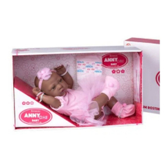 Boneca Reborn Anny Doll Baby Negra com Laço 3+ 2499 Cotiplás SKU 16728