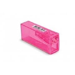 Apontador com deposito neon Rosa Faber Castell