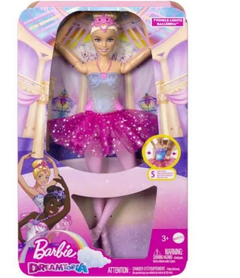 Boneca Barbie Bailarina Luzes Brilhantes Rosa - Mattel - comprar online