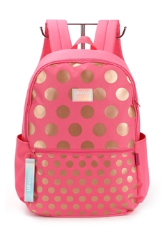 Mochila de Costas UP4YOU Rosa com Bolinhas MS46711UP - Luxcel 2024