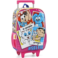 Mochila de Rodinhas Infantil Turma da Mônica Rosa IC39302MN - Luxcel 2024